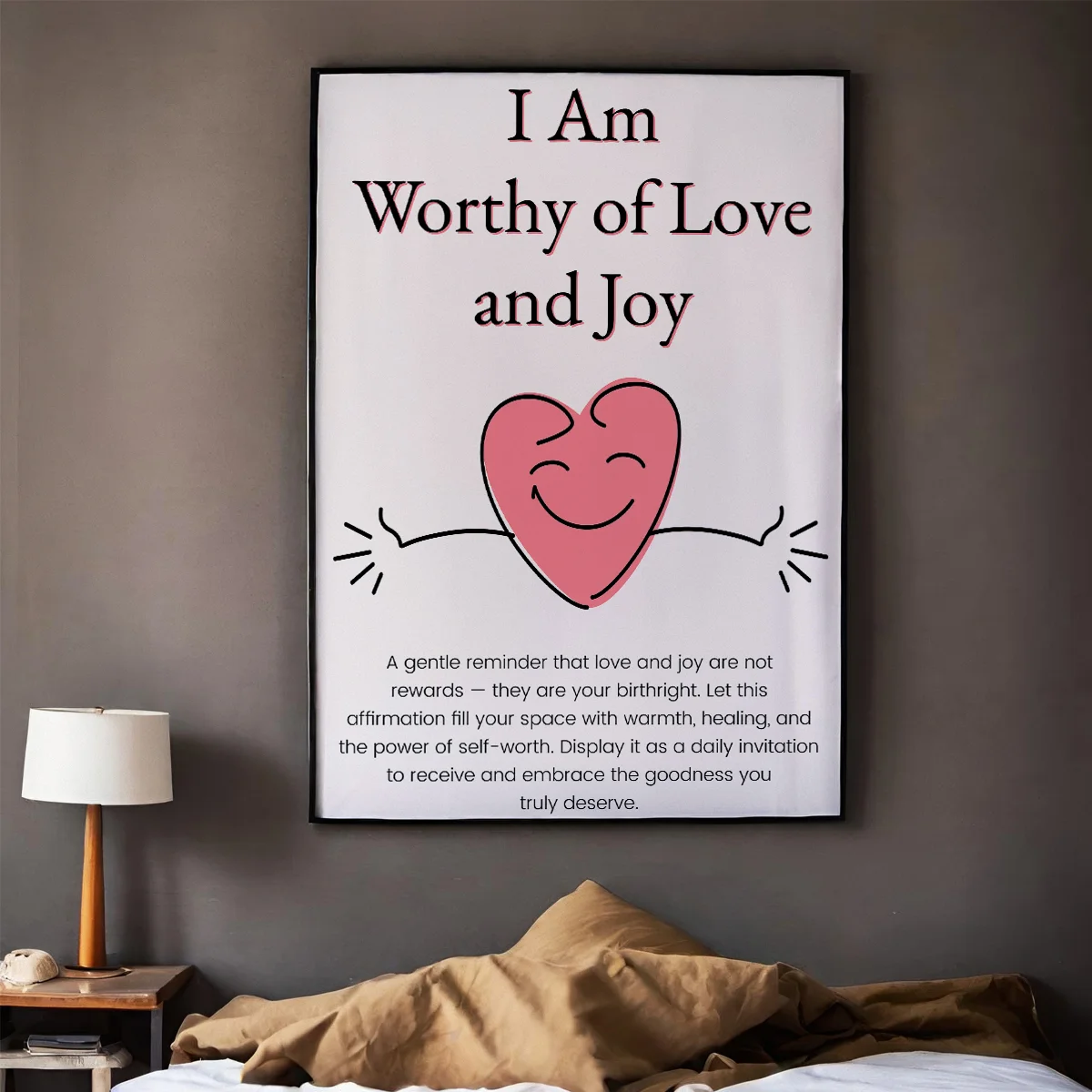 I-Am-Worthy-of-Love-and-Joy-2 I Am Worthy of Love and Joy – Self-Love Digital Wall Art, Instant Download, Motivational Poster, Printable Affirmation Quote
