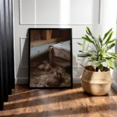 Rabbits in the Barn, Poster, Wall Art