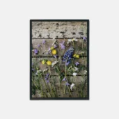 Wild Blooms on Wood, Poster, Wall Art