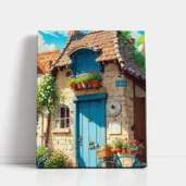 A Quiet Village Morning paint by numbers for adults DIY painting kit