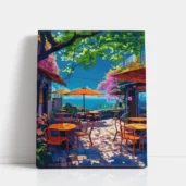 Afternoon at the Terrace paint by numbers for adults DIY painting kit