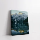 Framed Alpine Stillness paint by numbers mountain landscape wall art