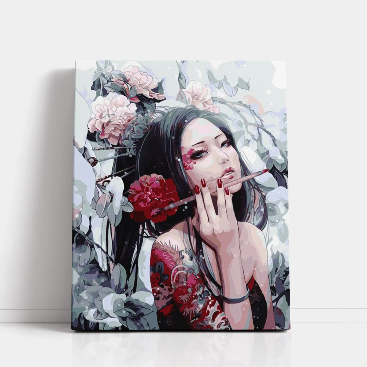 Asian-Beauty-1 Asian Beauty paint by numbers for adults DIY painting kit