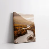Framed Autumn Flow in the Valley paint by numbers fall valley wall art