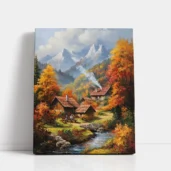 Autumn in the Alpine Valley paint by numbers for adults DIY painting kit