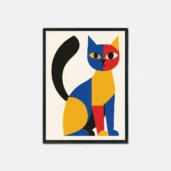 bauhaus-cat-minimalist-wall-art