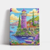 Beacon of the Purple Coast paint by numbers for adults DIY painting kit