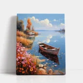 Boat by Wildflower Shore paint by numbers for adults DIY painting kit