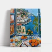 Breakfast by the Window paint by numbers for adults DIY painting kit