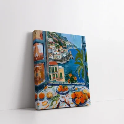 Framed Breakfast by the Window paint by numbers cozy interior wall art