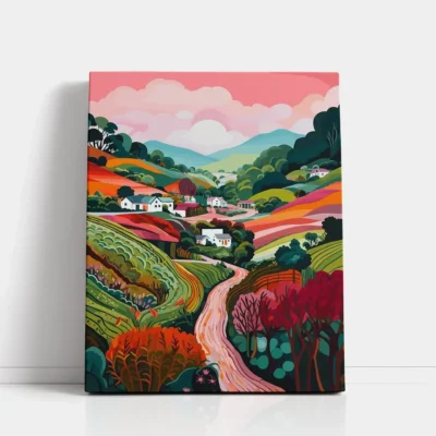 Countryside in Color paint by numbers for adults DIY painting kit