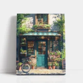 Cozy Flower Shop Front paint by numbers for adults DIY painting kit