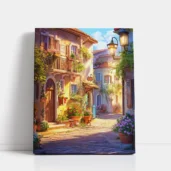 European Flower Street paint by numbers for adults DIY painting kit