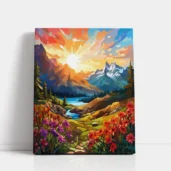 First Light in the Valley paint by numbers for adults DIY painting kit