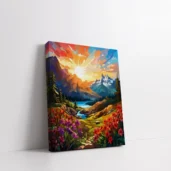 Framed First Light in the Valley paint by numbers sunrise valley wall art