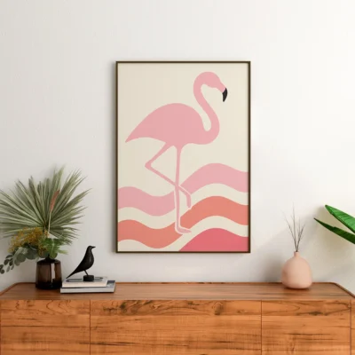 soft-flamingo-art-modern-wall-decor