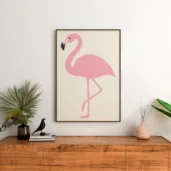 simple-flamingo-outline-wall-art