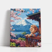 Guardian of the Sakura Valley paint by numbers for adults DIY painting kit