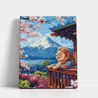 Guardian of the Sakura Valley paint by numbers for adults DIY painting kit