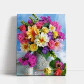 Joyful Garden Bouquet paint by numbers for adults DIY painting kit