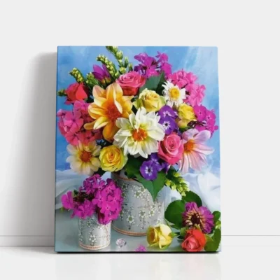 Joyful Garden Bouquet paint by numbers for adults DIY painting kit