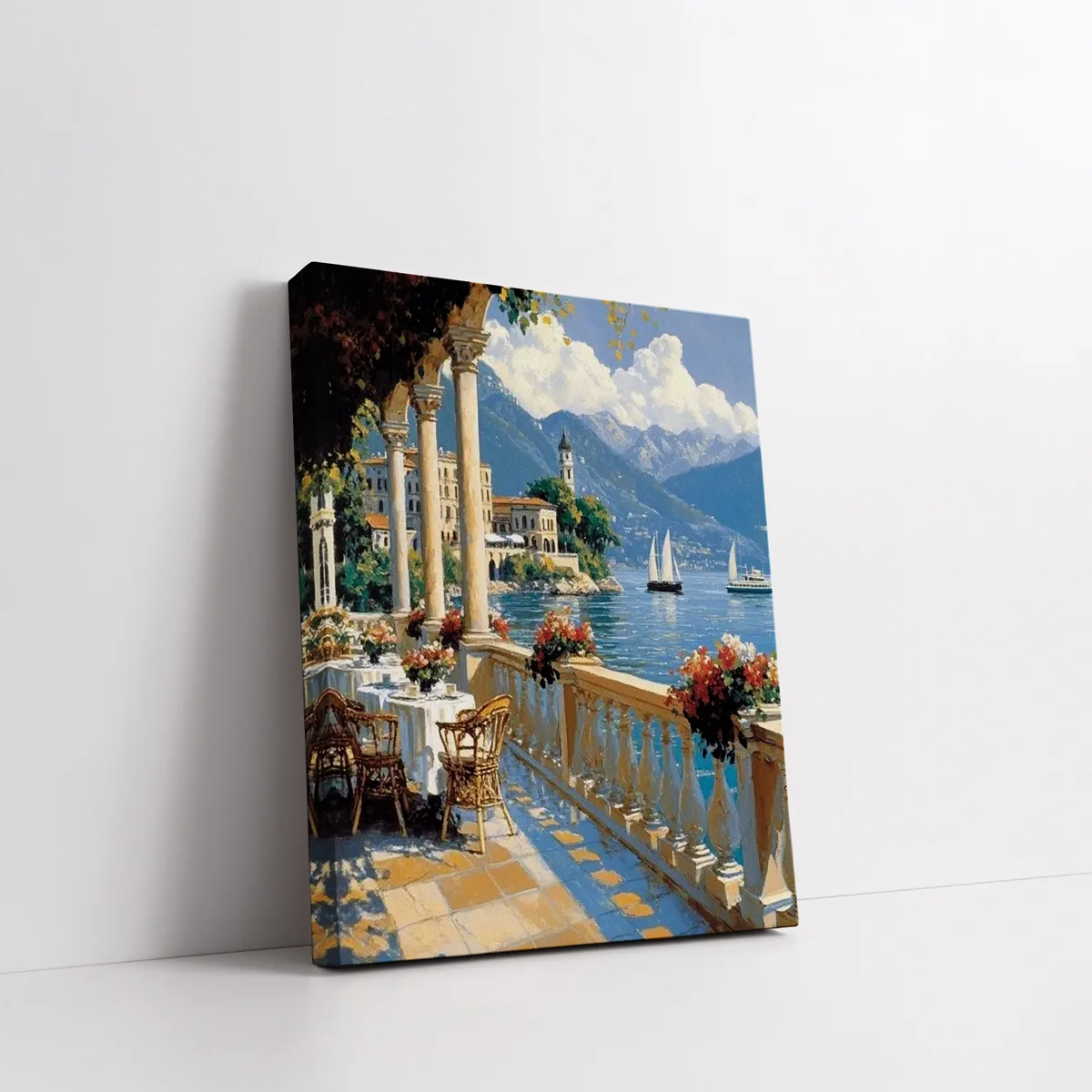 La-Dolce-Vita-by-the-Lake-2 Framed La Dolce Vita by the Lake paint by numbers lakeside wall art