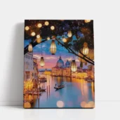 Lanterns Over Venice paint by numbers for adults DIY painting kit