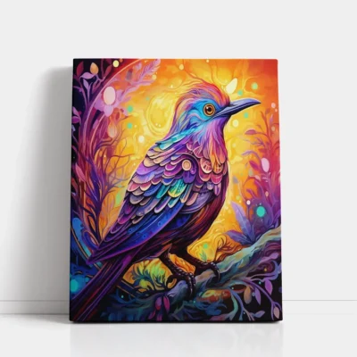 Magical Bird Illustration paint by numbers for adults DIY painting kit