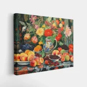 Framed Nature's Painted Feast paint by numbers still life wall art