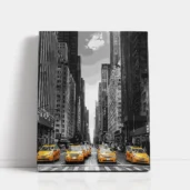 New York Yellow Taxis paint by numbers for adults DIY painting kit