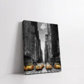 Framed New York Yellow Taxis paint by numbers New York city wall art