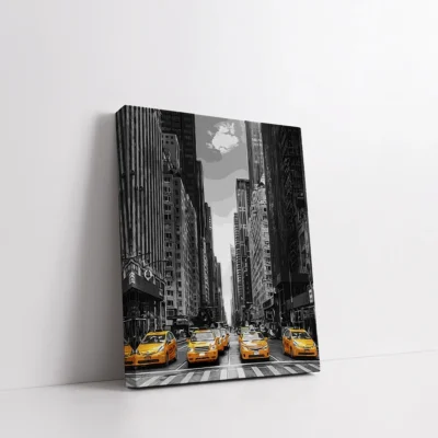 Framed New York Yellow Taxis paint by numbers New York city wall art