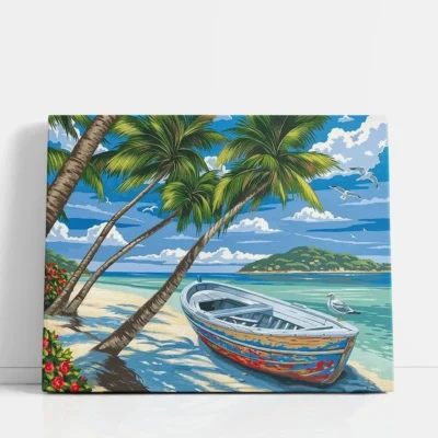 Palm Cove Escape paint by numbers for adults DIY painting kit