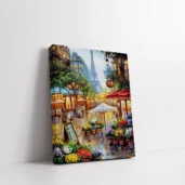 Framed Paris After the Rain paint by numbers rainy Paris street wall art