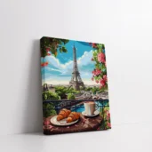 Framed Paris Breakfast View paint by numbers Paris café morning wall art