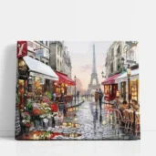 Paris Glow After the Rain paint by numbers for adults DIY painting kit