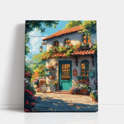 Quiet Mornings by the Door paint by numbers for adults DIY painting kit