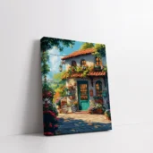 Framed Quiet Mornings by the Door paint by numbers cozy doorway wall art