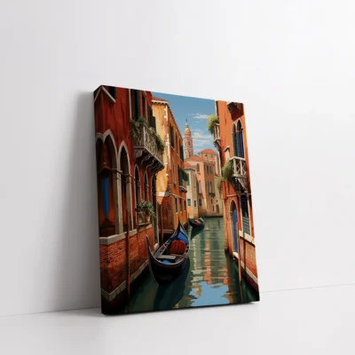 Framed Quiet Waters of Venice paint by numbers Venetian canal wall art
