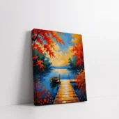 Framed Reflections of a Gentle Day paint by numbers calming wall art