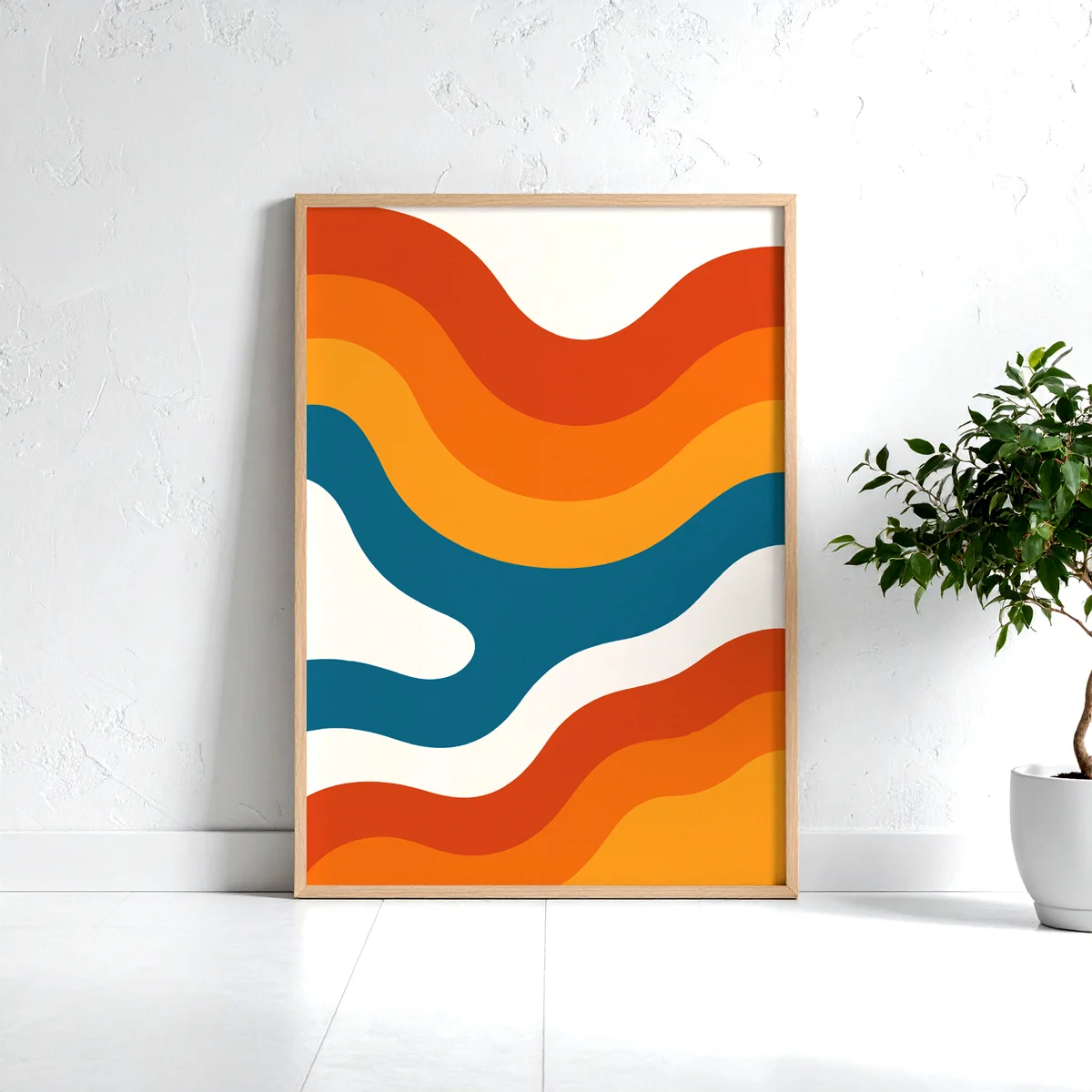 Retro-Wave-Flow-Poster-2 vintage-wave-line-poster-modern-decor