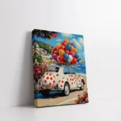 Framed Road Trip of Colors paint by numbers colorful road trip wall art