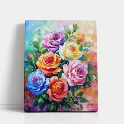 Roses in Harmony paint by numbers for adults DIY painting kit