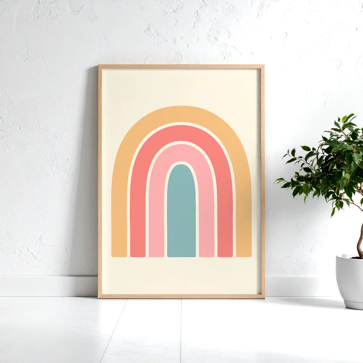 Soft-Rainbow-Arch-Poster-2 abstract-rainbow-minimalist-poster