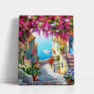 Steps to the Sea paint by numbers for adults DIY painting kit