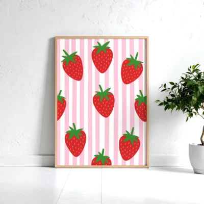kitchen-wall-art-strawberries-poster