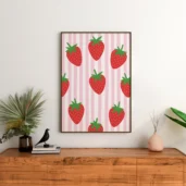 strawberry-poster-modern-home-decor
