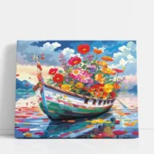 The Blooming Voyage paint by numbers for adults DIY painting kit