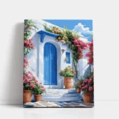 The Blue Door of Paradise paint by numbers for adults DIY painting kit