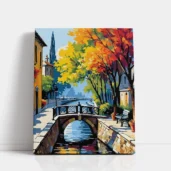 The Quiet River Walk paint by numbers for adults DIY painting kit